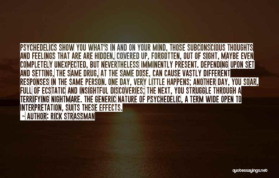 My Mind Is Full Of Thoughts Quotes By Rick Strassman