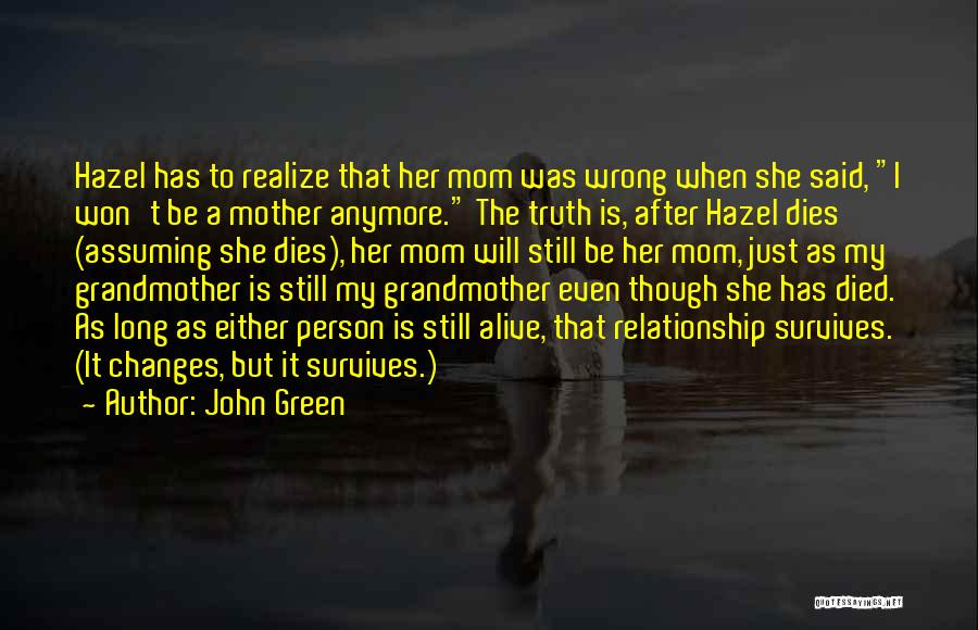 My Mom's Death Quotes By John Green