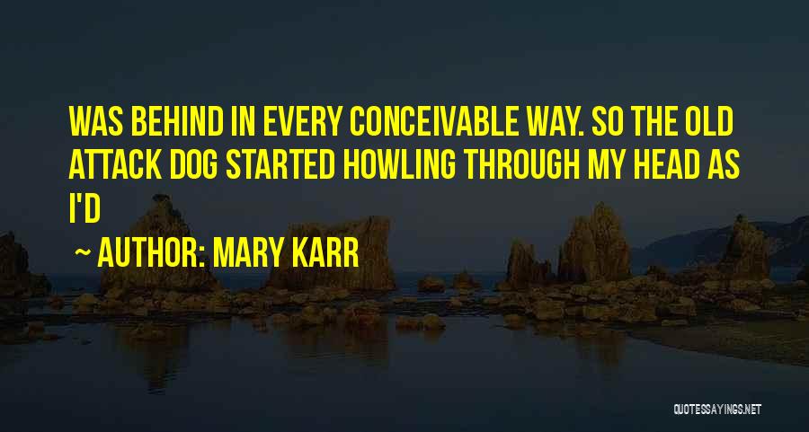 My Old Dog Quotes By Mary Karr