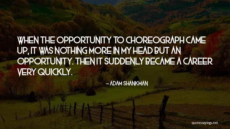 My Opportunity Quotes By Adam Shankman My Opportunity Quotes By Adam Shankman