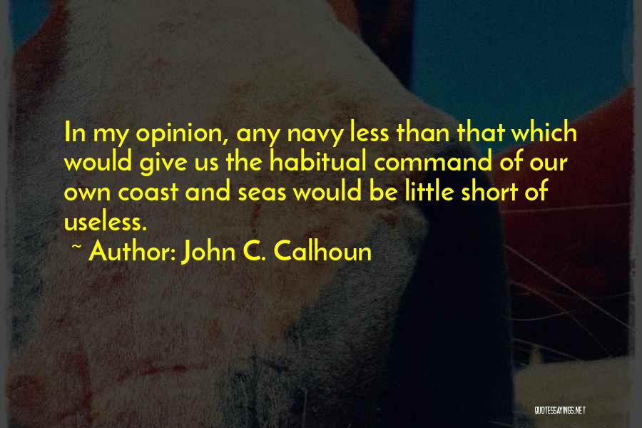 My Own Opinion Quotes By John C. Calhoun