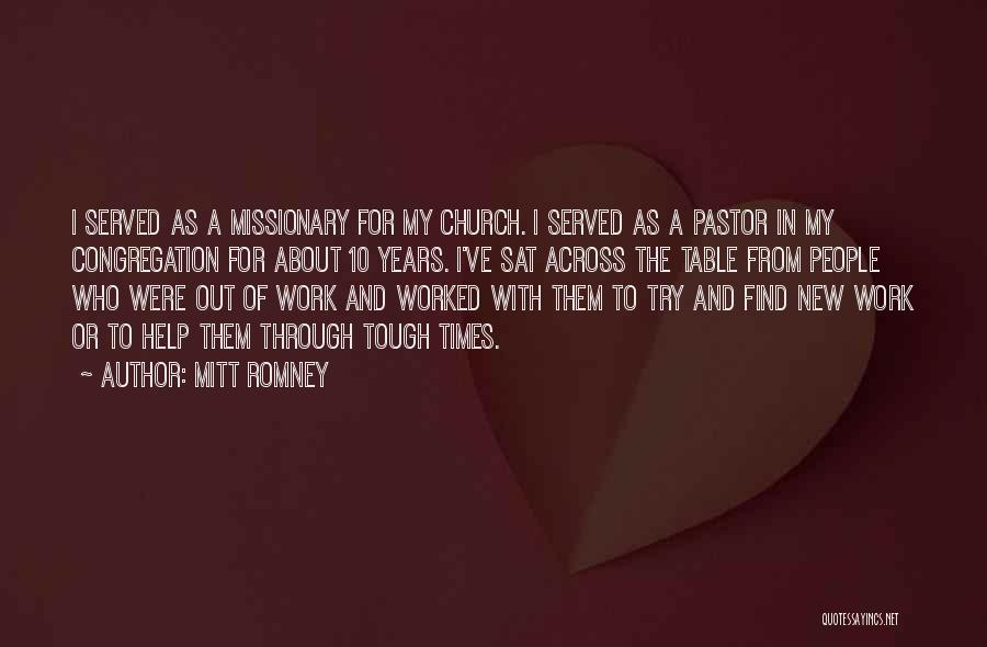 My Pastor Quotes By Mitt Romney