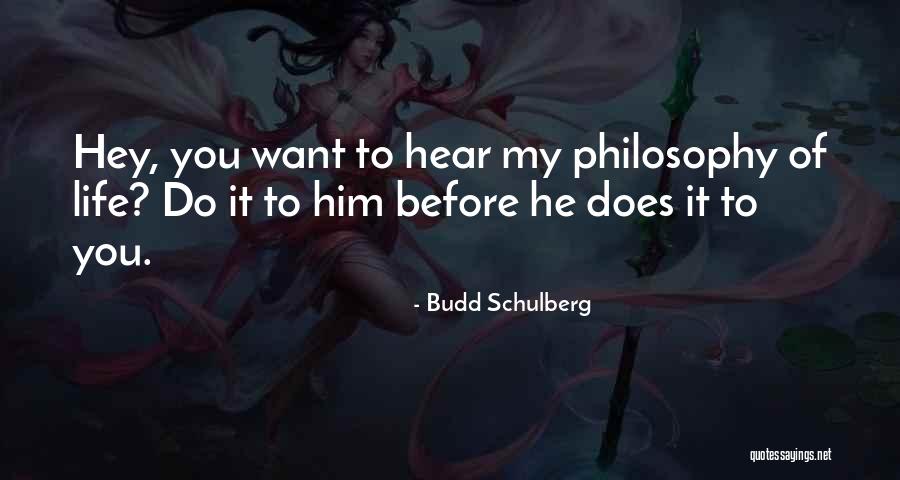 My Philosophy Of Life Quotes By Budd Schulberg My Philosophy Of Life Quotes By Budd Schulberg