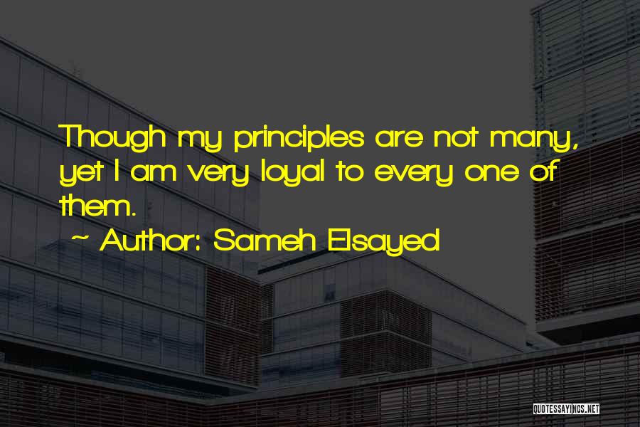 My Principles Quotes By Sameh Elsayed