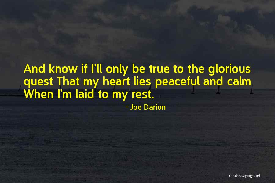 My Quest Quotes By Joe Darion