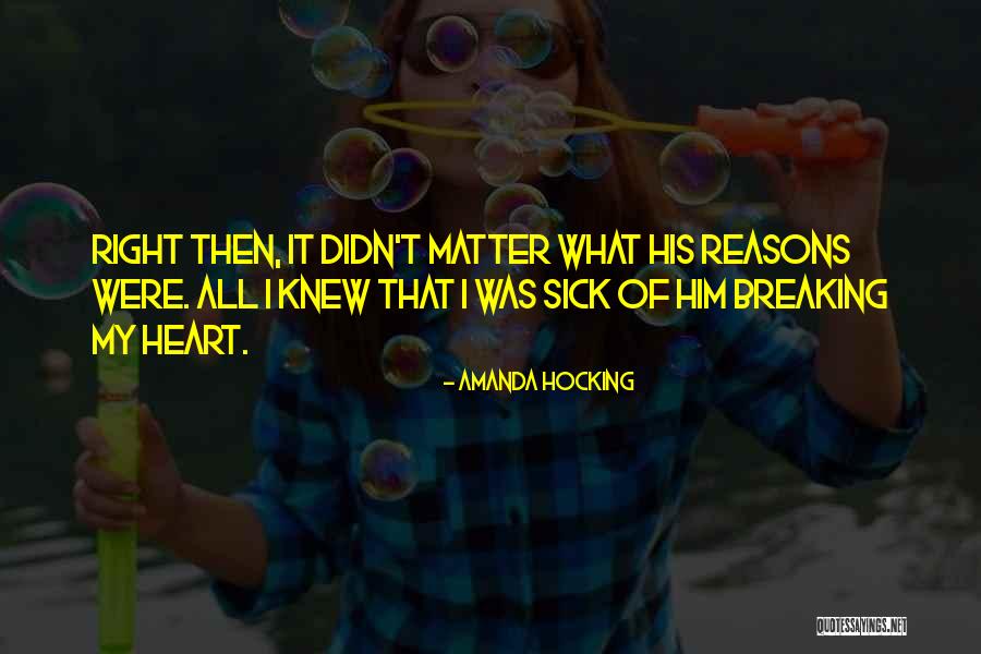 My Reasons Quotes By Amanda Hocking