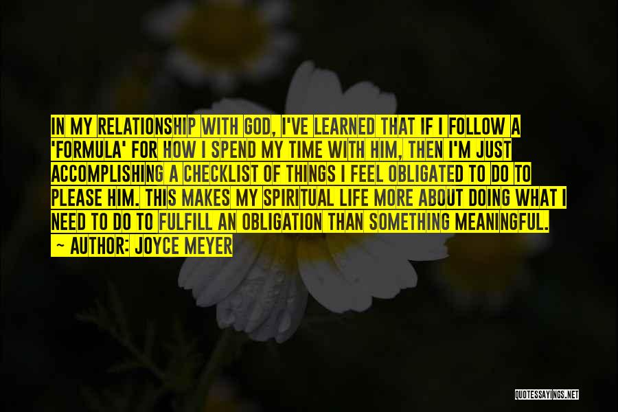 My Relationship With God Quotes By Joyce Meyer