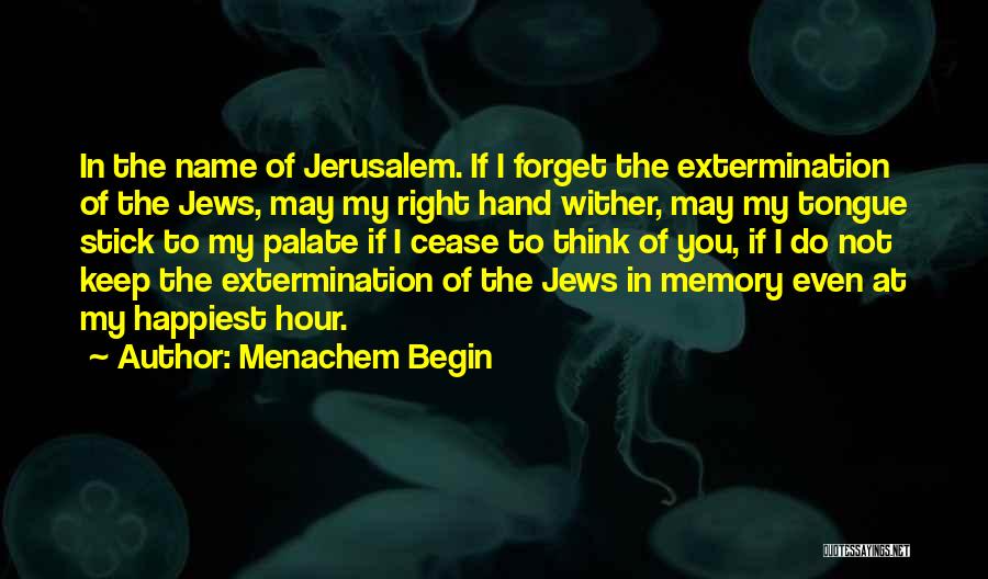My Right Hand Quotes By Menachem Begin