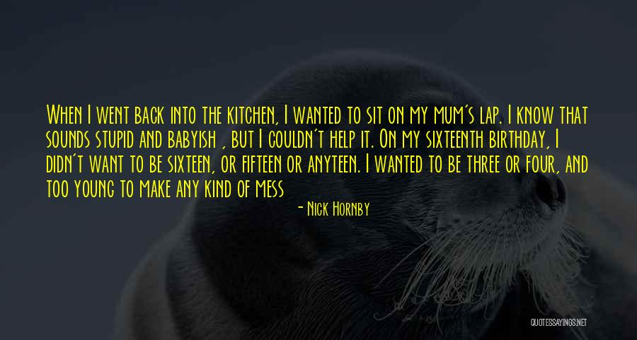 My Sixteenth Birthday Quotes By Nick Hornby My Sixteenth Birthday Quotes By Nick Hornby