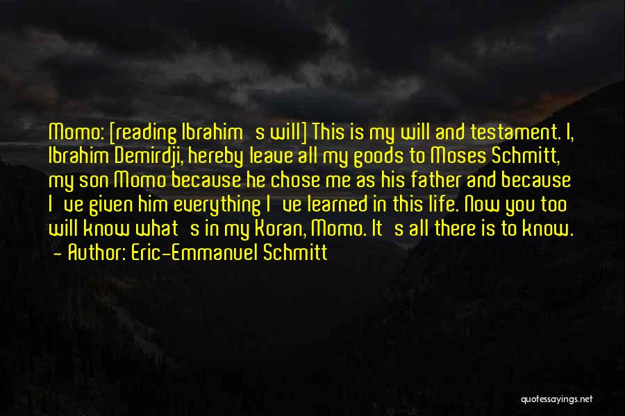 My Son's Father Quotes By Eric-Emmanuel Schmitt