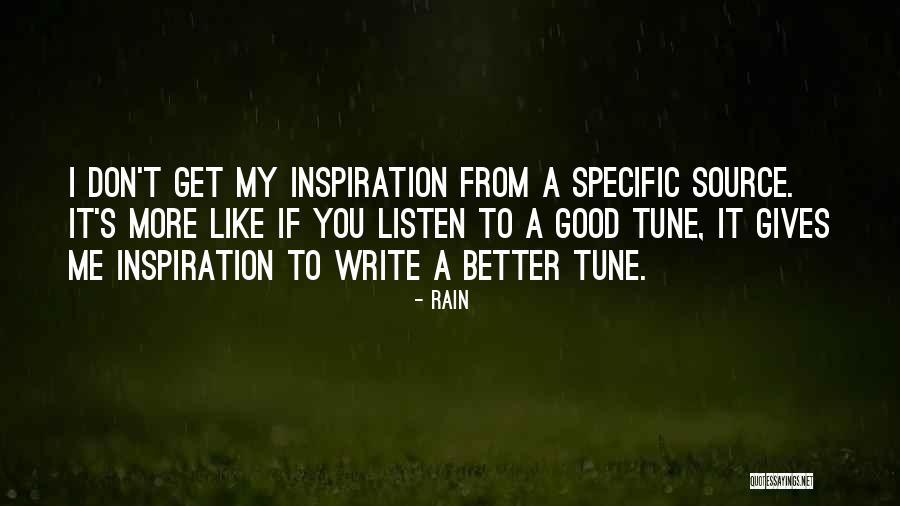 My Source Of Inspiration Quotes By Rain