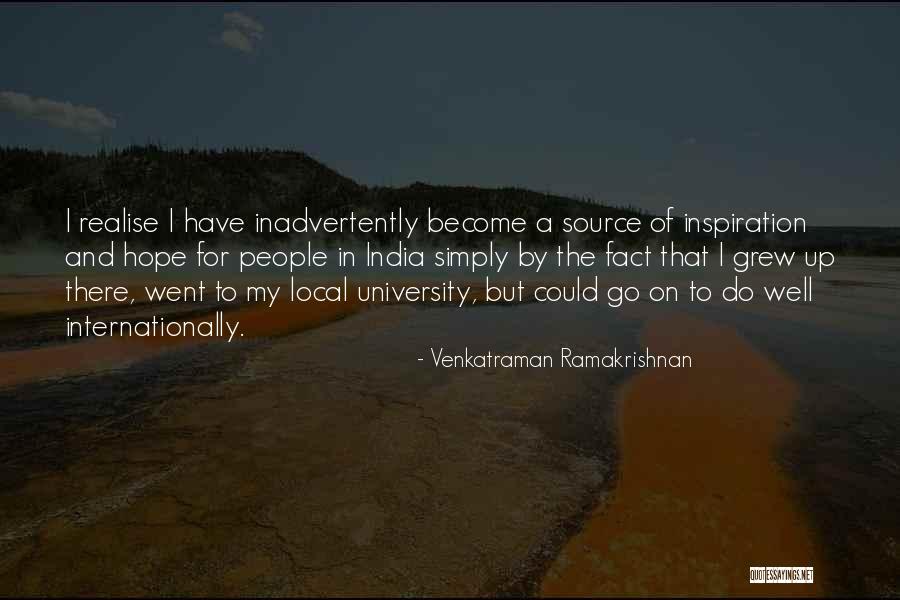 My Source Of Inspiration Quotes By Venkatraman Ramakrishnan