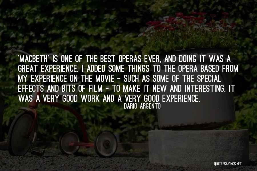 My Special One Quotes By Dario Argento