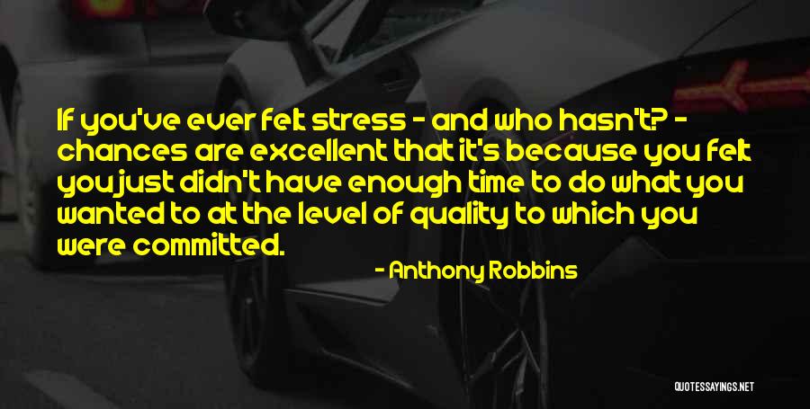 My Stress Level Quotes By Anthony Robbins