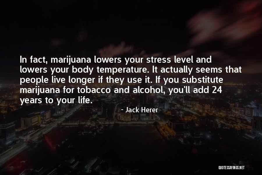 My Stress Level Quotes By Jack Herer