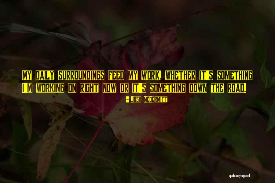My Surroundings Quotes By Josh McDermitt My Surroundings Quotes By Josh McDermitt
