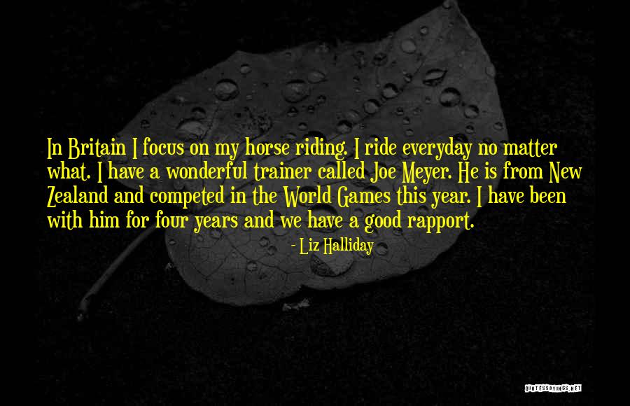 My Trainer Quotes By Liz Halliday