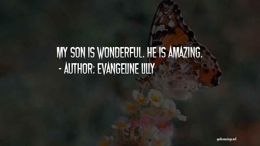 My Wonderful Son Quotes By Evangeline Lilly