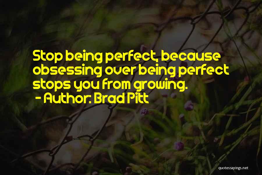 Myself Not Being Perfect Quotes By Brad Pitt