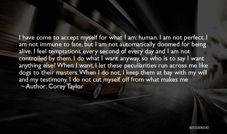 Myself Not Being Perfect Quotes By Corey Taylor