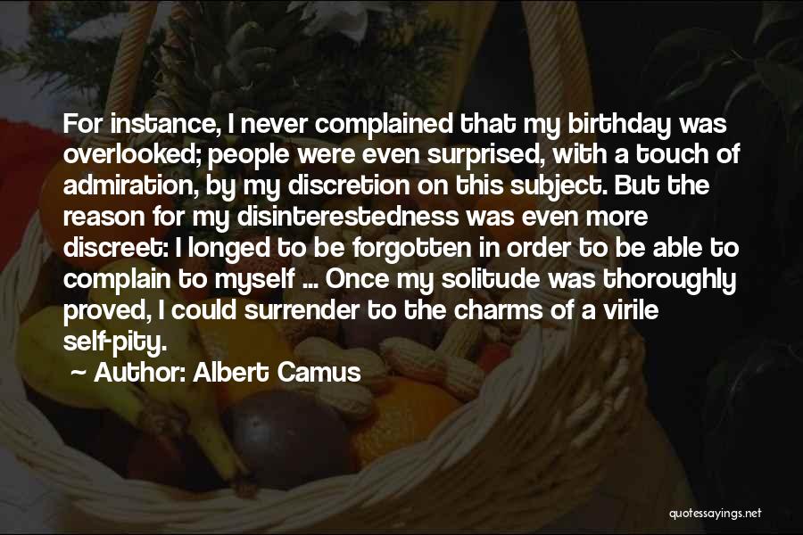 Myself On My Birthday Quotes By Albert Camus