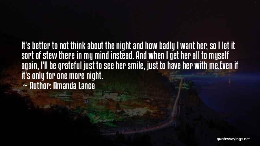 Myself Smile Quotes By Amanda Lance
