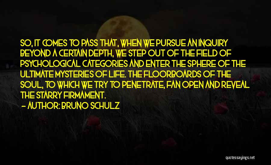 Mysteries Of Life Quotes By Bruno Schulz