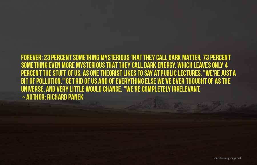 Mysterious Universe Quotes By Richard Panek