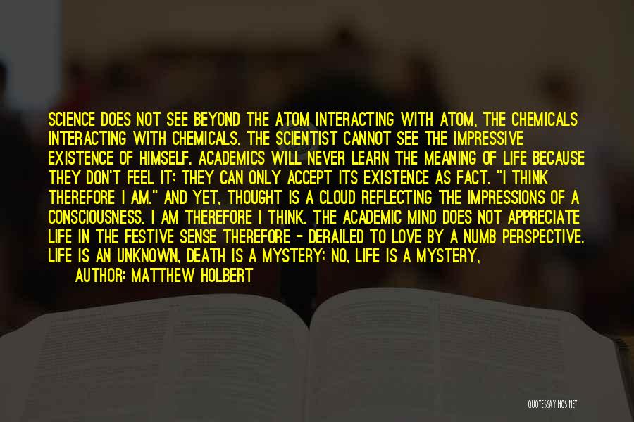 Mystery And Life Quotes By Matthew Holbert