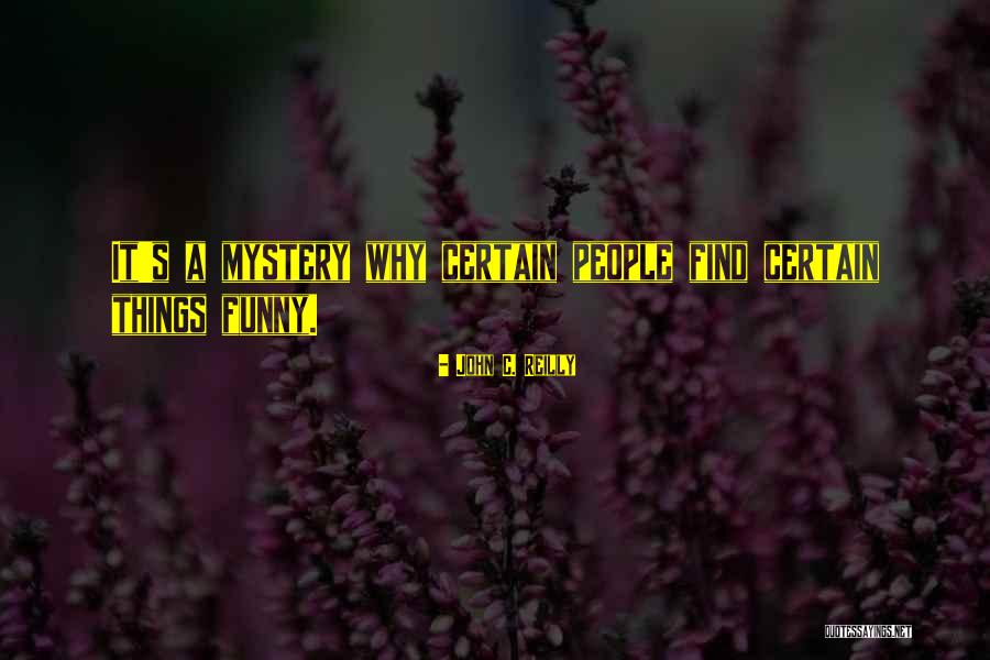 Mystery Funny Quotes By John C. Reilly