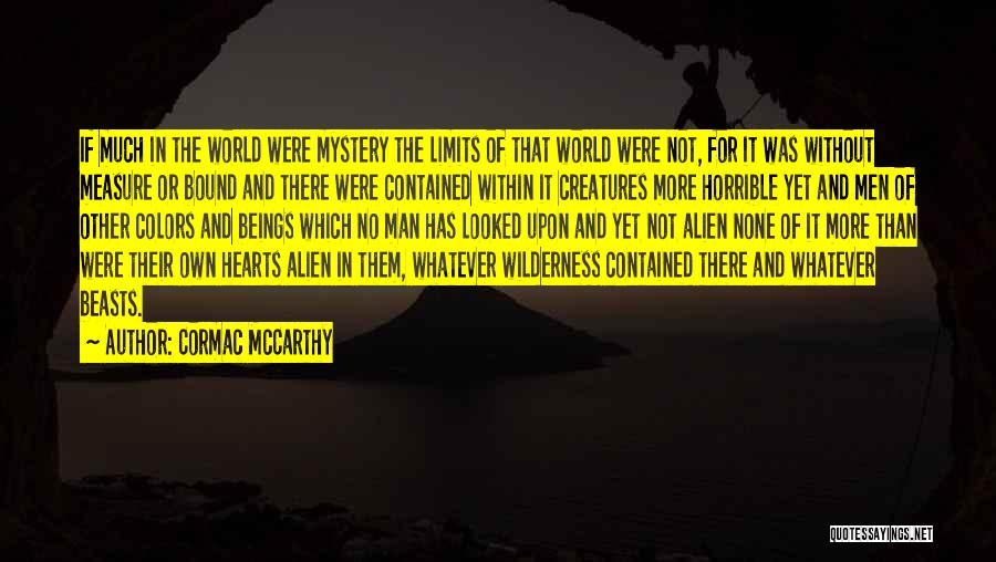 Mystery Man Quotes By Cormac McCarthy