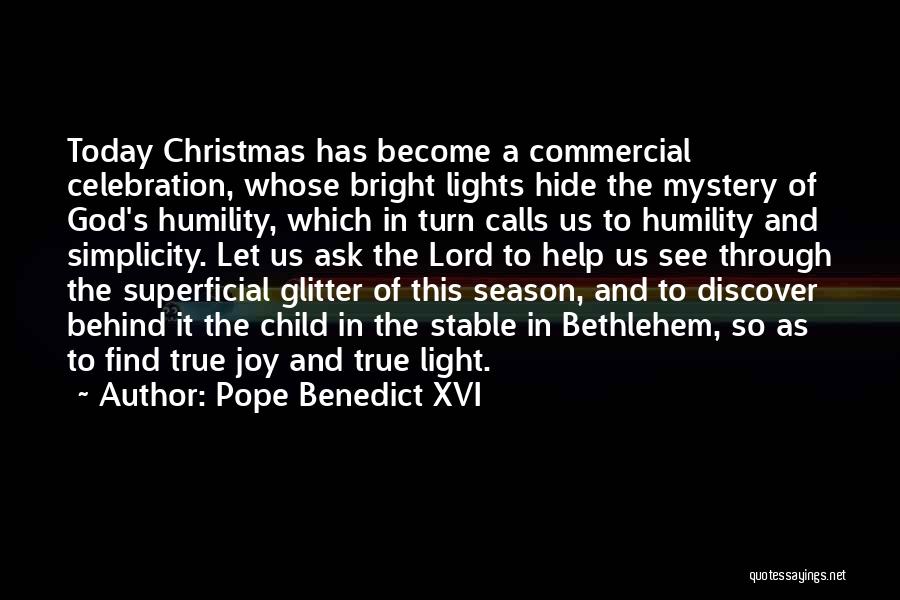 Mystery Of Christmas Quotes By Pope Benedict XVI