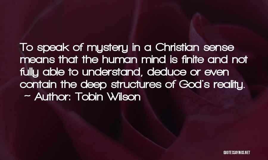 Mystery Of God Quotes By Tobin Wilson