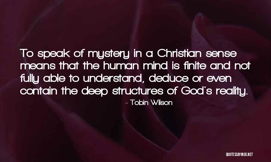 Mystery Of God Quotes By Tobin Wilson