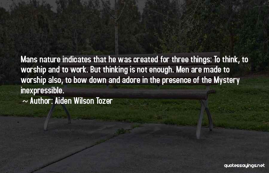 Mystery Of Nature Quotes By Aiden Wilson Tozer