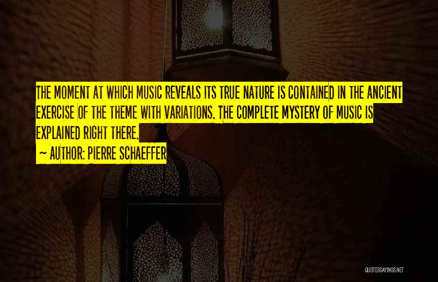 Mystery Of Nature Quotes By Pierre Schaeffer