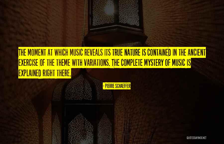 Mystery Of Nature Quotes By Pierre Schaeffer