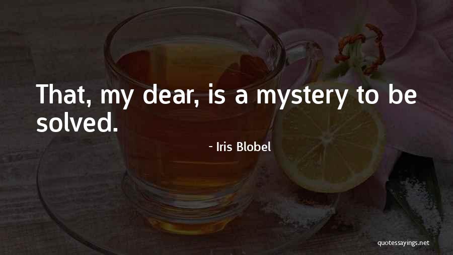 Mystery Solved Quotes By Iris Blobel Mystery Solved Quotes By Iris Blobel