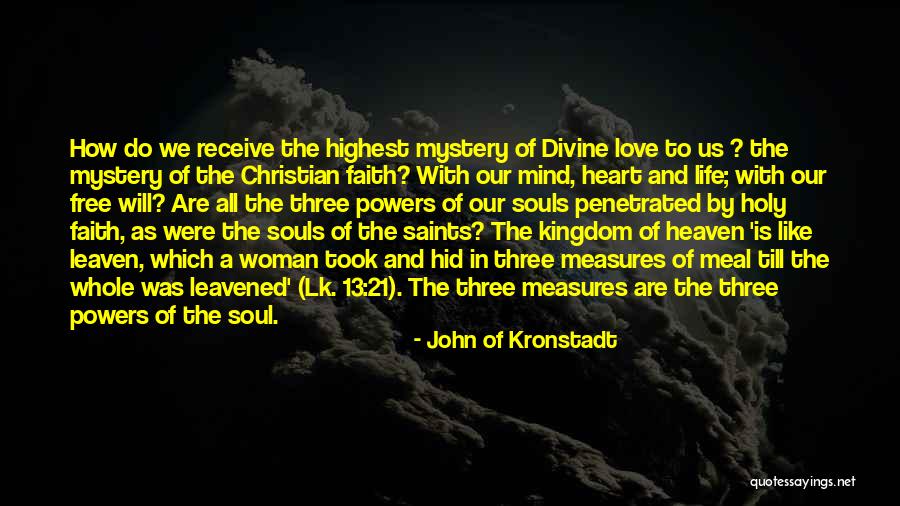 Mystery Woman Quotes By John Of Kronstadt