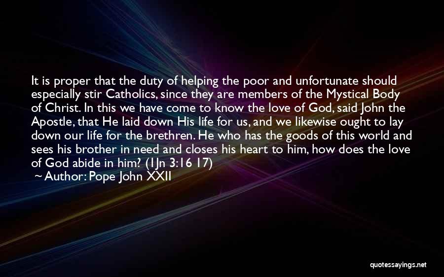 Mystical Love Quotes By Pope John XXII