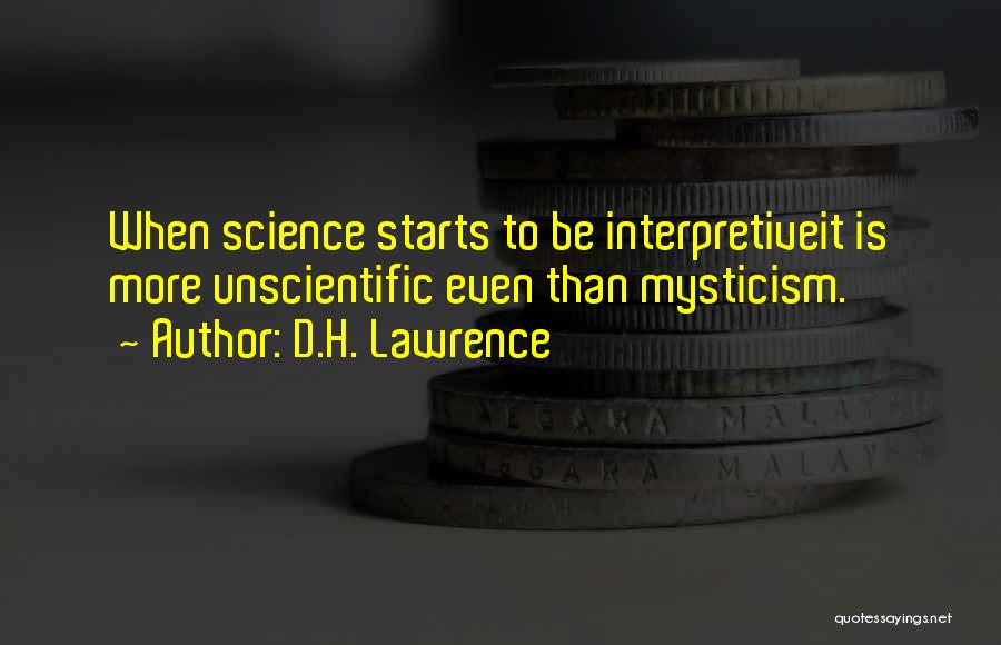 Mysticism Quotes By D.H. Lawrence