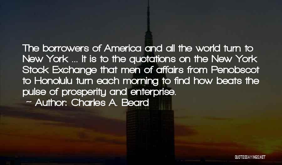 N Y Stock Exchange Quotes By Charles A. Beard