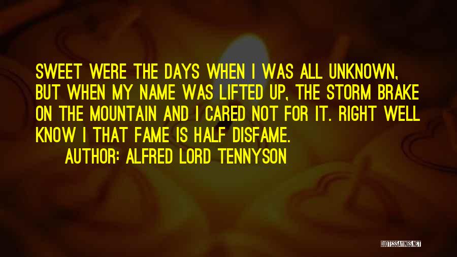 Name And Fame Quotes By Alfred Lord Tennyson