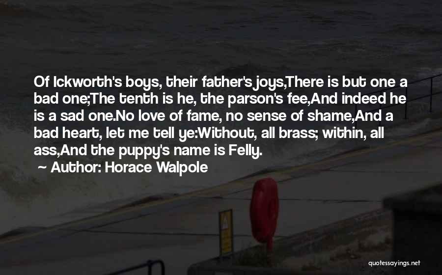 Name And Fame Quotes By Horace Walpole