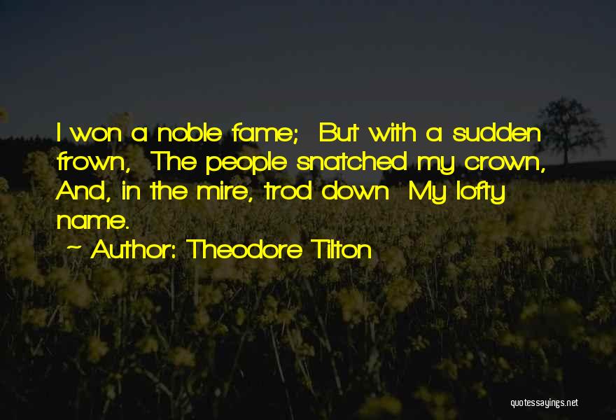 Name And Fame Quotes By Theodore Tilton