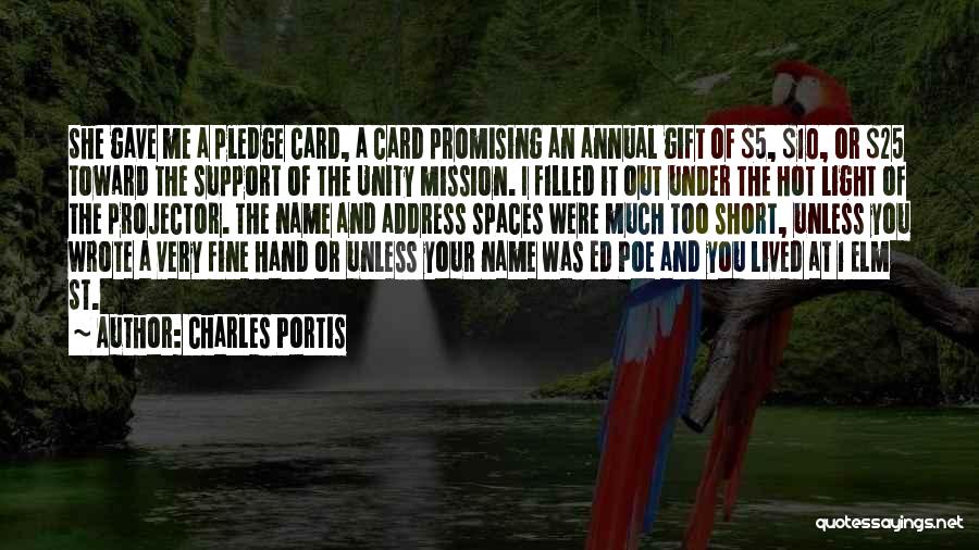 Name Card Quotes By Charles Portis