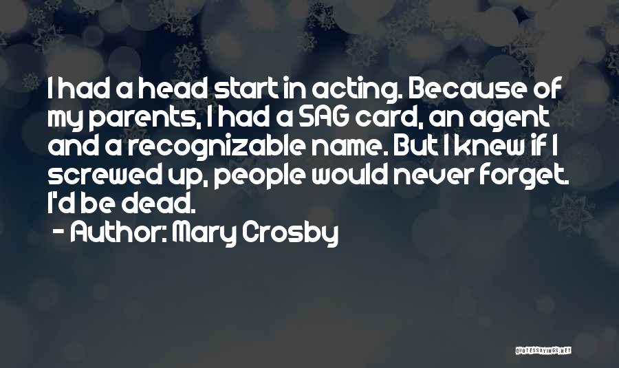 Name Card Quotes By Mary Crosby