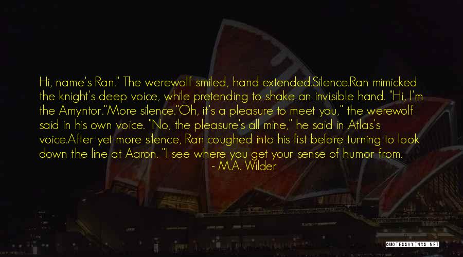 Name Funny Quotes By M.A. Wilder Name Funny Quotes By M.A. Wilder