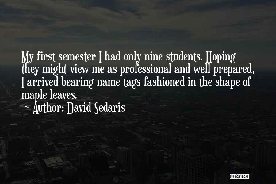 Name Tags Quotes By David Sedaris