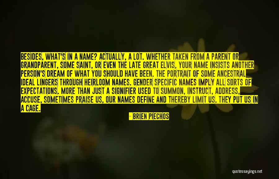 Name What Quotes By Brien Piechos Name What Quotes By Brien Piechos